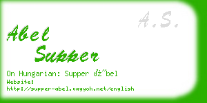 abel supper business card